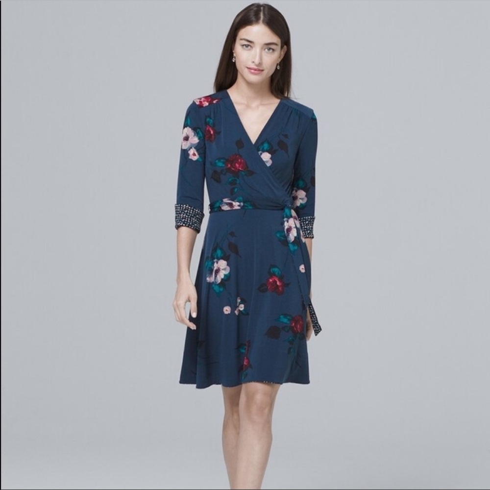 NWOT - Reversible Floral Dress- White House Black Market